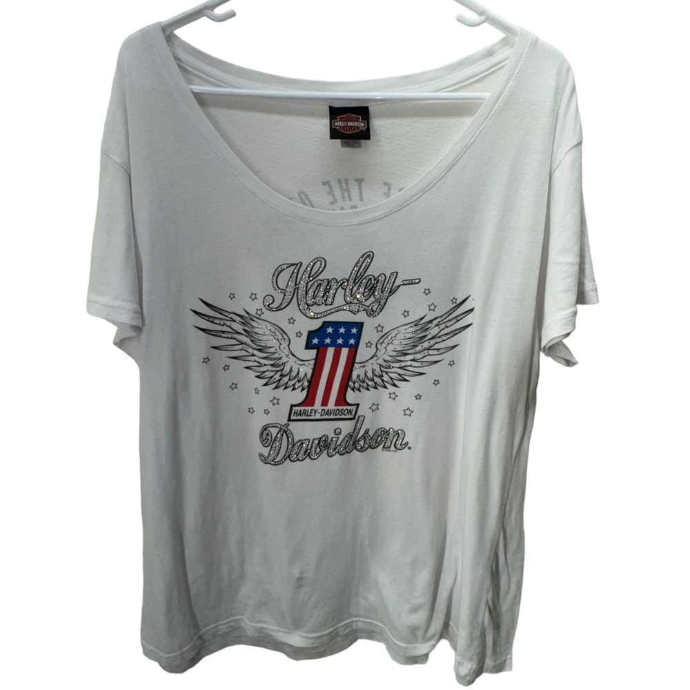 Harley-Davidson Women's Embellished #1 Winged Short Sleeve